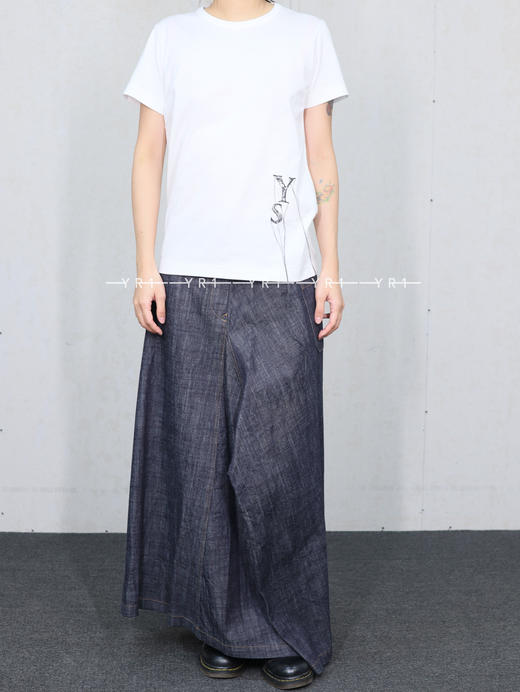Y's ｜ 流苏LOGO刺绣白T恤 商品图0