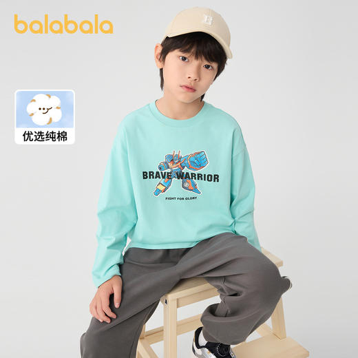 巴拉巴拉童装男童长袖T恤儿童衣服2025新款春装透气不闷汗机甲风 商品图1