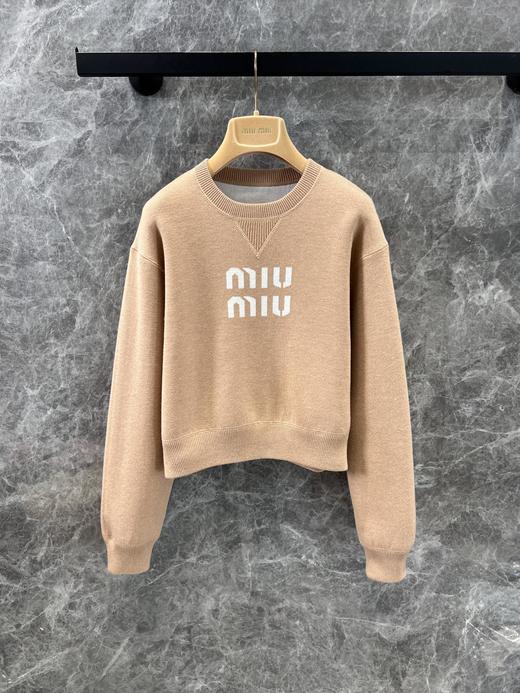 缪缪24Fw秋冬新款字母提花圆领针织毛衣（UY*DQJB） 商品图11