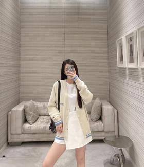 D家 刺绣字母针织开衫