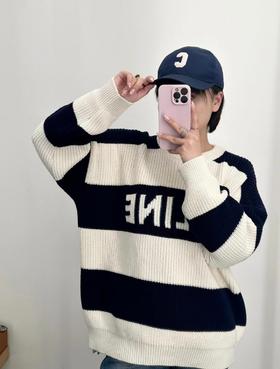 C家 条纹棉质毛衣 （DY）