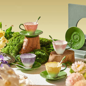 【杯碟】花开映喜 杯碟礼盒