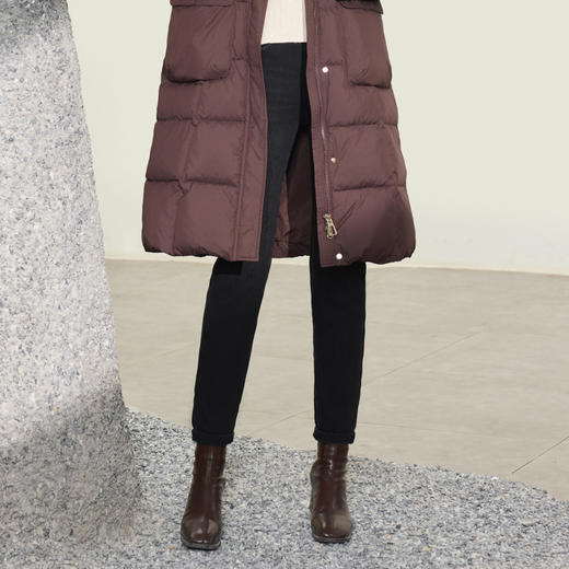 半身缘女裤 冬季简洁大方暖和舒适铅笔牛仔裤254202E10102603 商品图3