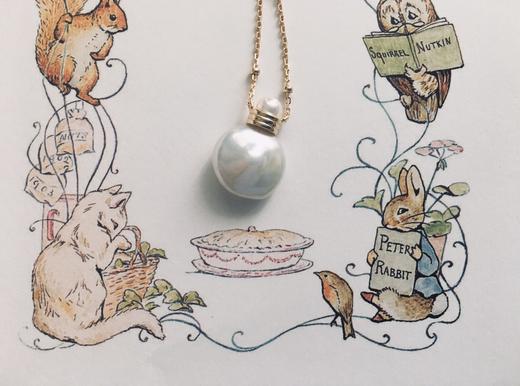 LHWINDSOR 白百合同款骄阳伴我香水瓶造型项链巴洛克珍珠颈链简约法式锁骨链 商品图6