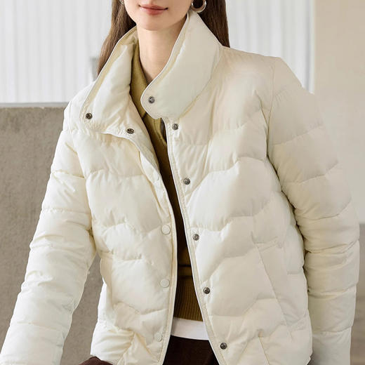 全新升级【铂金会员441/天猫599/差价158】(53611)云朵软包羽绒服90白鸭绒轻薄短款外套2024秋冬新款 商品图0