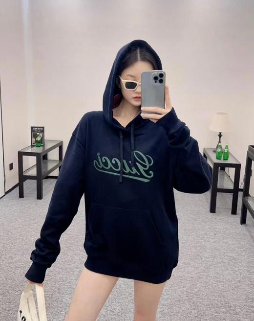 Gucci海军蓝刺绣连帽卫衣 商品图3