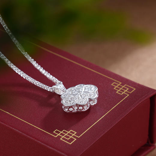 子佩集S990银【温柔花醉】吊坠【MX002】花丝(不含链)2411 商品图3