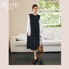 OLrain欧芮儿黑色连衣裙女春季2025新款设计感拼接蕾丝气质直筒裙 商品缩略图0