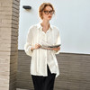 OLrain欧芮儿白色长袖衬衫女春季2025新款通勤气质飘带慵懒风衬衣 商品缩略图1