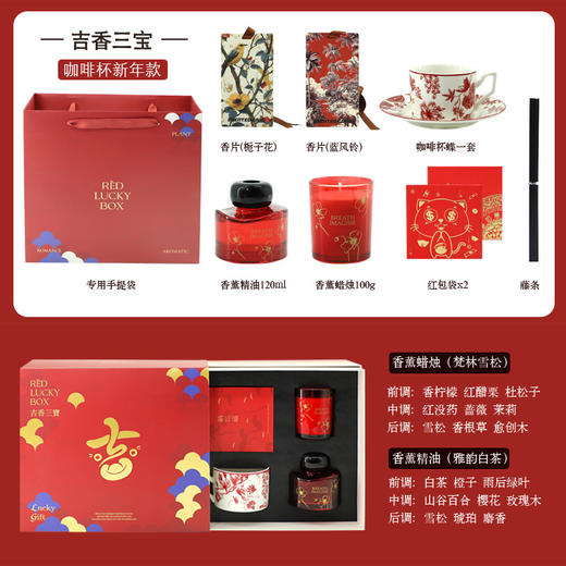 【2025蛇年高级香薰礼盒】套装创意蜡烛礼品 结婚送伴手礼 红色新年礼物 商品图8