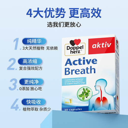 【德国双心】草本润肺成人胶囊  30粒 商品图4