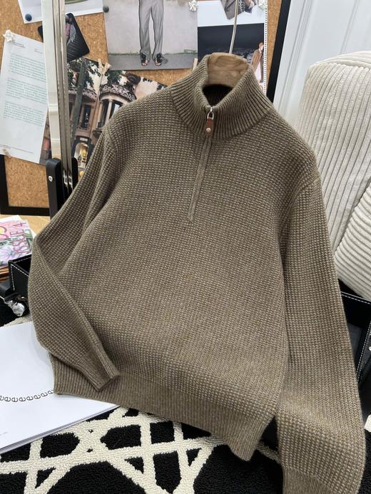LP家新品半拉链针织衫老钱风拉满有质感耐穿（UY*NICE） 商品图5