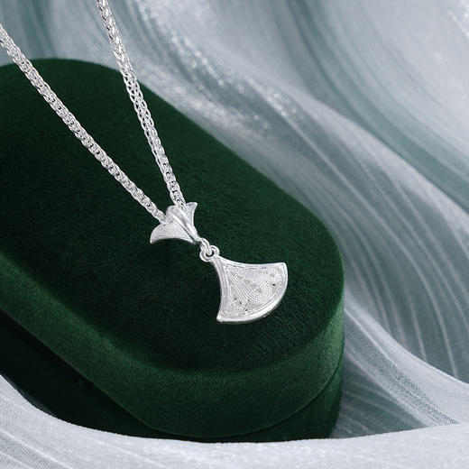 子佩集S990银【一叶雪香】吊坠【MX011】花丝(不含链)2411 商品图5