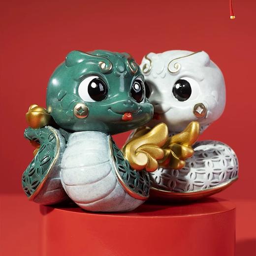 朱炳仁铜 灵蛇定乾坤蛇年生肖摆件生日礼物书桌办公桌面装饰新年 商品图0