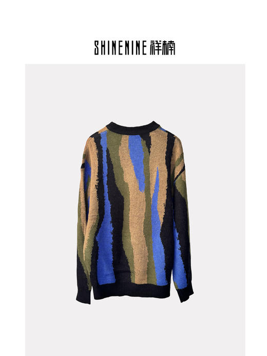 440843259不规则撞色针织衫 商品图3