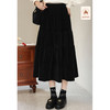 鹿向南《黑曜石》丝绒半身裙女秋冬新款法式收腰显瘦a字蛋糕裙子 商品缩略图0
