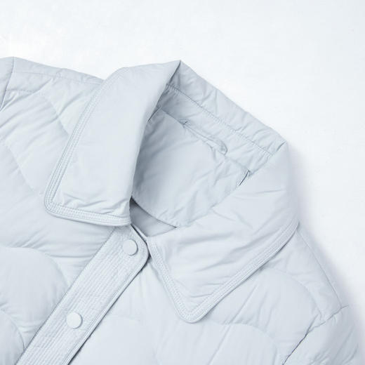 西遇立领连帽羽绒服女冬季新款小香风翻领加厚鸭绒短款外套D0043900 商品图5