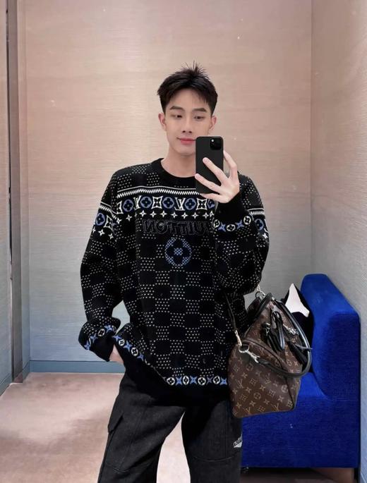 驴家秋冬穿搭logo花纹标识封神毛衣男女同款（UY*DY） 商品图9