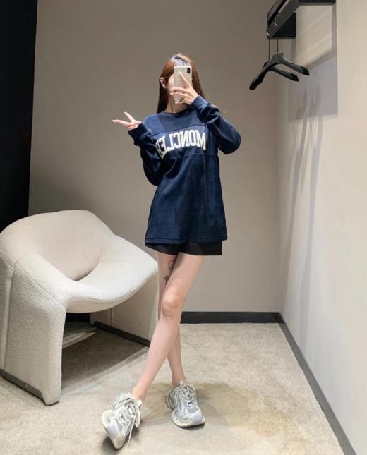 Moncler24秋冬蒙口毛巾布料打底长袖T恤男女同款（U） 商品图2