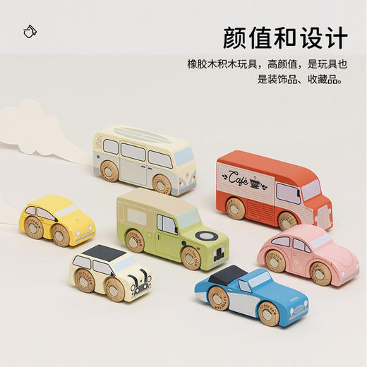 英国le toy van应急直升机和救援车木制儿童玩具过家家复古小车2岁+ 商品图2