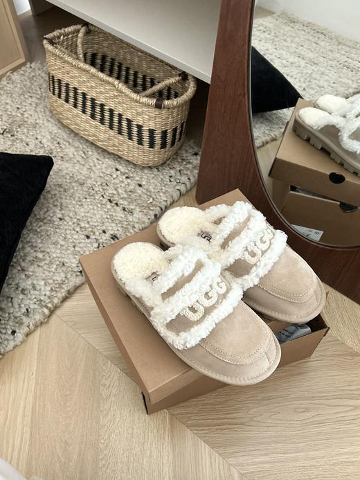 UGG雪地靴平底刺绣拖鞋毛绒半拖（UX*XR） 商品图12