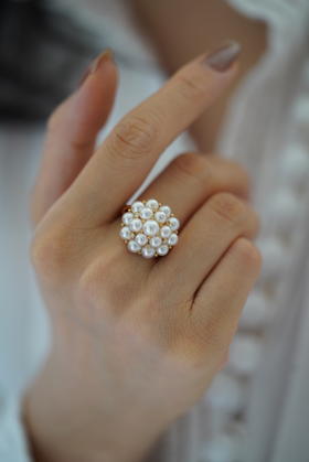 Akoya多珠戒指「绣球款」