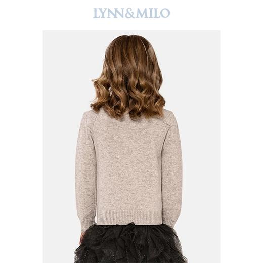 【春上新】【3.8折】8楼琳麦罗 LYNNMILO 米咖色毛织挑孔花边领羊毛衫  吊牌价：998元  活动价：379元 商品图2