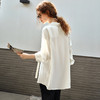 OLrain欧芮儿白色长袖衬衫女春季2025新款通勤气质飘带慵懒风衬衣 商品缩略图4