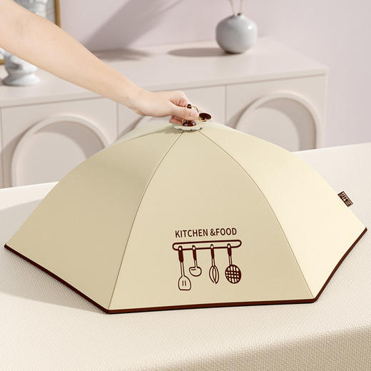 【精选】冬季防尘防虫加厚保温可折叠菜罩  餐桌罩坚固耐用轻松收纳不占地 商品图6