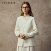 Famecoco范可儿真丝拼接肌理醋酸缎中式立领衬衫FAC8BH002 商品缩略图1