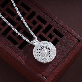 子佩集S990银【福花之海】吊坠【MX001】花丝(不含链)2411