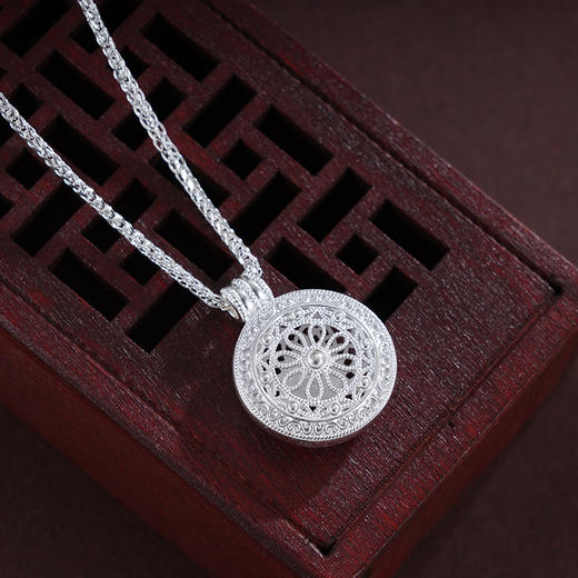 子佩集S990银【福花之海】吊坠【MX001】花丝(不含链)2411 商品图1