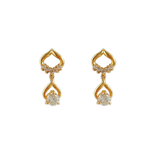 【天然正品】AU750黄金时尚设计款近20分钻石耳环181124NJM43 现售价：2880 商品图0