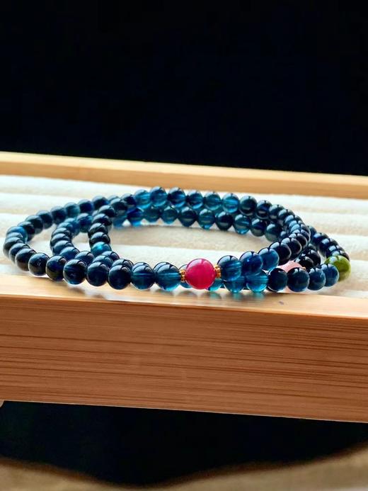 5mm-6mm多圈全色蓝碧玺手串 商品图1