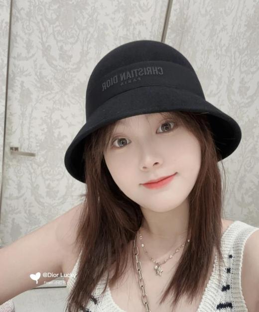 迪奥24新品刺绣织带羊毛呢盆帽头围5558cm（UT*COCO） 商品图1