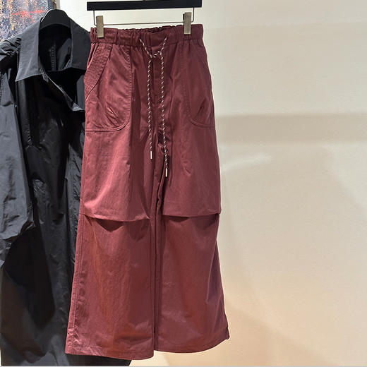 【顺丰包邮】14203设计感棉质宽松工装束脚阔腿裤女51208 商品图4