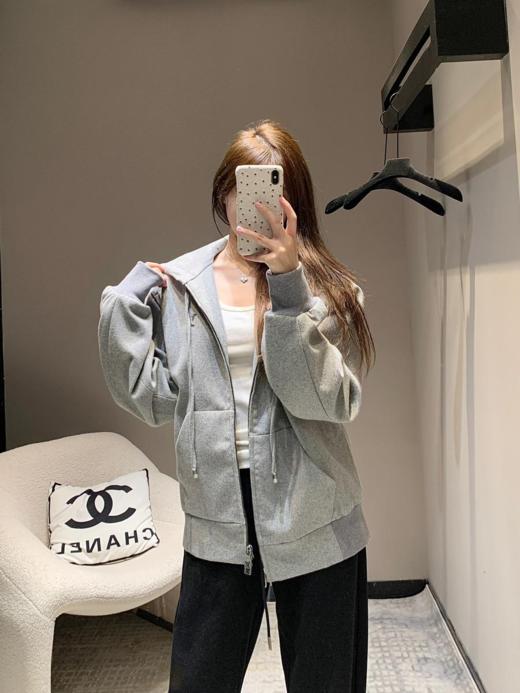 驴家24Fw秋冬新品灰色拉链连帽卫衣（U） 商品图3