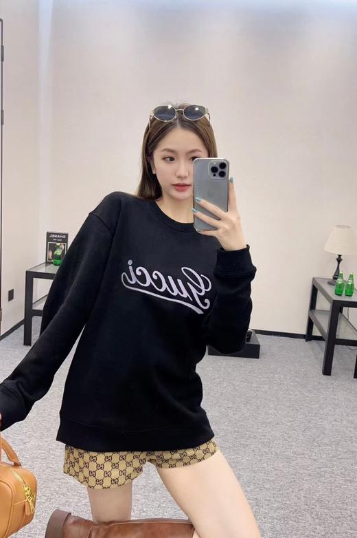 G家 紫粉刺绣圆领卫衣（DY） 商品图4