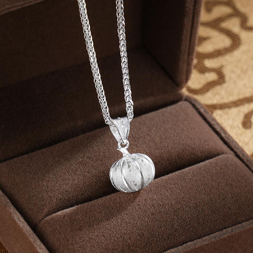 子佩集S990银【福气南瓜】吊坠【MX009】花丝(不含链)2411 商品图1