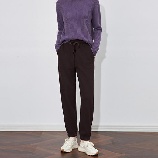 【高货wl】全新升级【铂金会员220/天猫299/差价79】(25903)洛诗琳法式时髦运动修身松紧腰宽松显瘦哈伦裤束脚休闲裤 商品图2