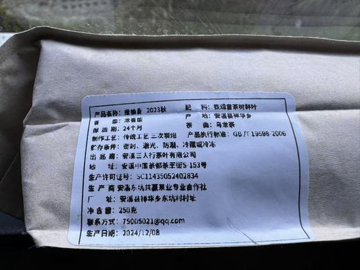 2023秋 橙柚香 老工艺 三次炭焙 铁观音茶 250克起 商品图7