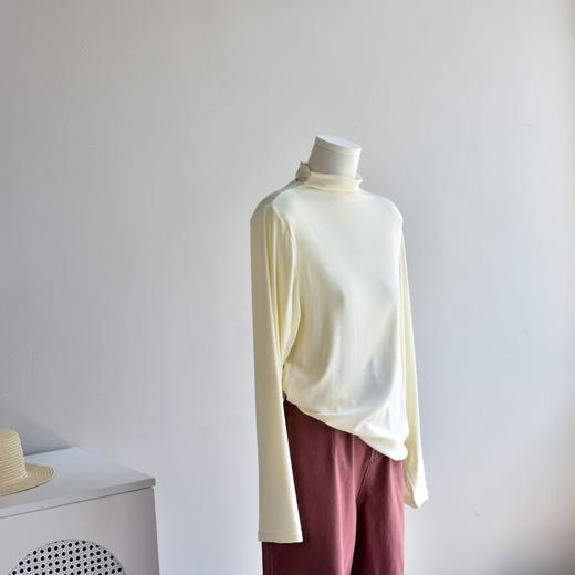 丁摩 【天丝羊毛松松衣】秋冬女装新款中高领天丝羊毛长袖毛衫打底衫女4ZF-193 商品图9