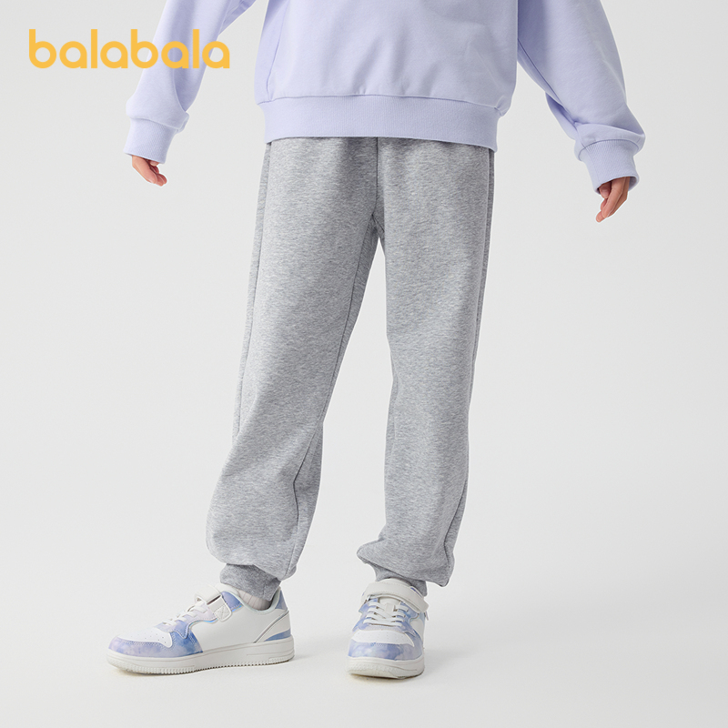 巴拉巴拉童装女童裤子儿童2025春装新款休闲长裤中大童棉感运动裤