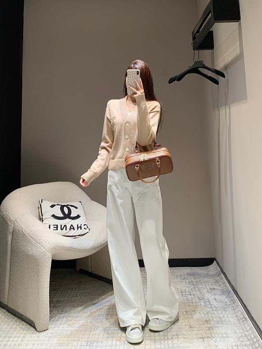 缪缪24FW秋冬新品珠钻字母logo长袖小开衫复古少女系风格（UY*DQJB) 商品图5