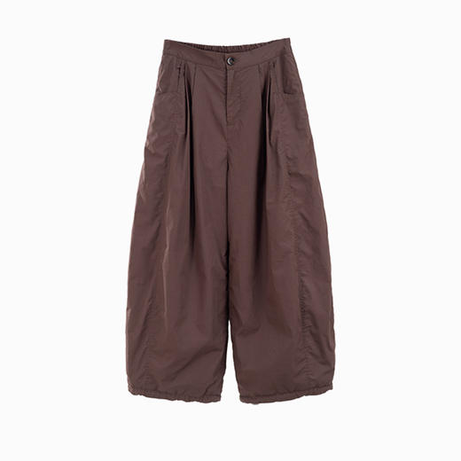 绽放旅行女装816朵/全棉轻薄压褶气球棉裤复古百搭绒毛感休闲裤 商品图3