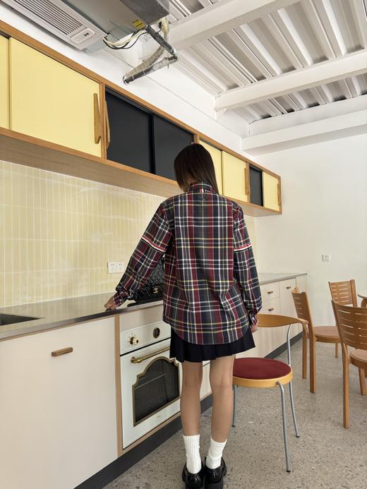 TB家2024新款格纹衬衫格子横纵交错撞出格纹新火花学院风，超洋气（UY*NICE) 商品图8