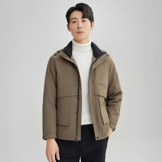 【潮流工装】圣得西冬季新款羽绒服男中青年加厚户外连帽外套2462942198 商品图2