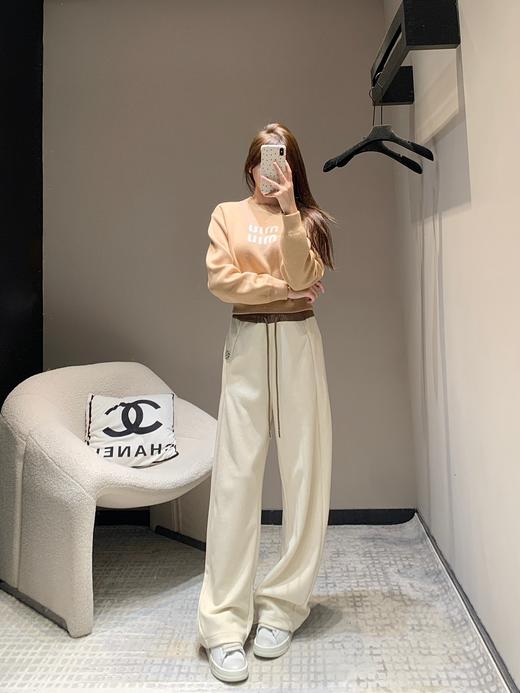 缪缪24Fw秋冬新款字母提花圆领针织毛衣（UY*DQJB） 商品图10