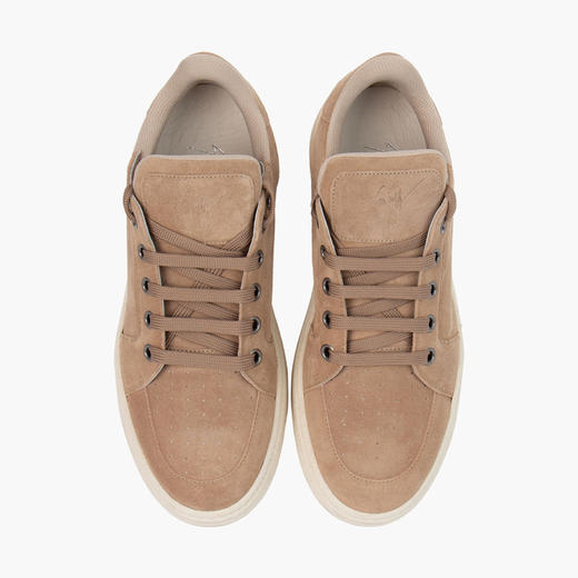 Giuseppe Zanotti 男士签名徽标低帮绒面革休闲运动鞋 驼色 RU40008002 商品图3