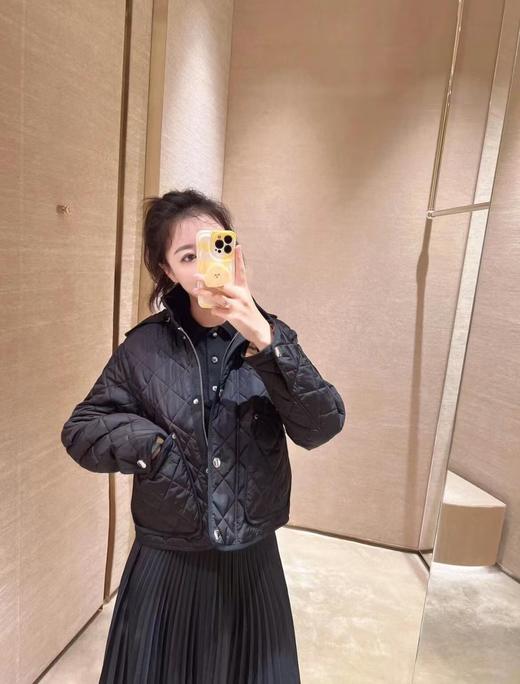 巴家 灯芯绒领拼接绗缝菱格连帽棉衣外套（UY*GH215） 商品图6